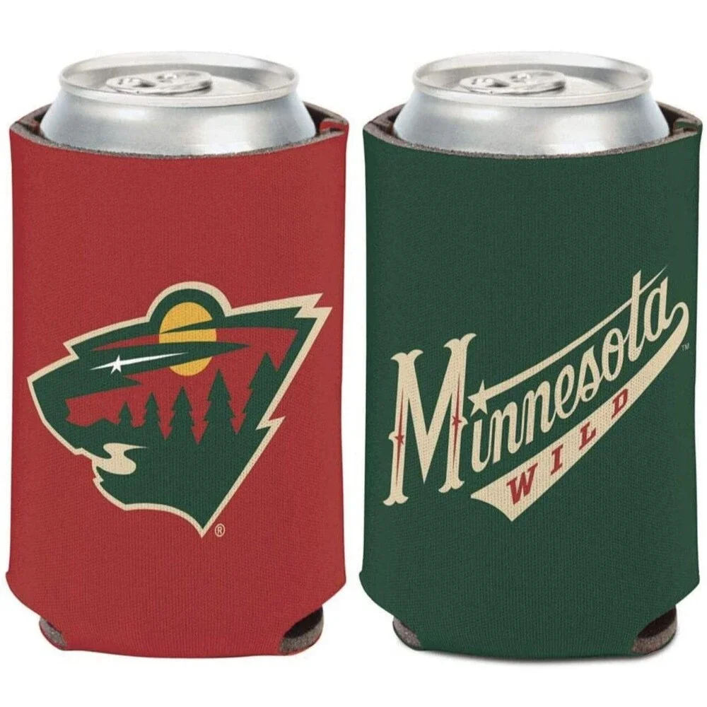 2Pack Minnesota Wild Can Cooler Cover 2-Sided Design